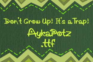AykaPotz: A Whimsical Display Font for Handmade Labels, Invitations, and Printables