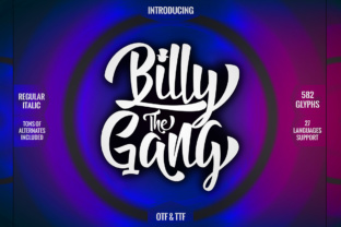 Billy the Gang Font: Hand Lettering for Web Design