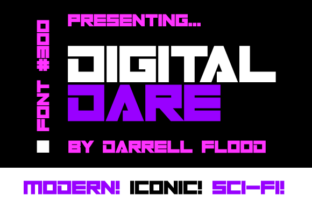 Digital Dare: A Bold Display Font for Crafters and Product Designers