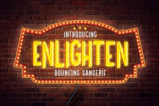 Enlighten Font: A Nostalgic 1960s Neon-Inspired Display Typeface for Digital Brands