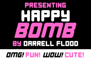 Happy Bomb Font Review: Testing a Boxy Display Typeface
