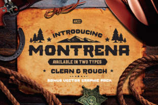 Montrena: A Handmade Display Font with Vintage Western Charm