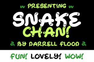 Snake Chan: A Playful Display Font for Whimsical Craft and Product Designs