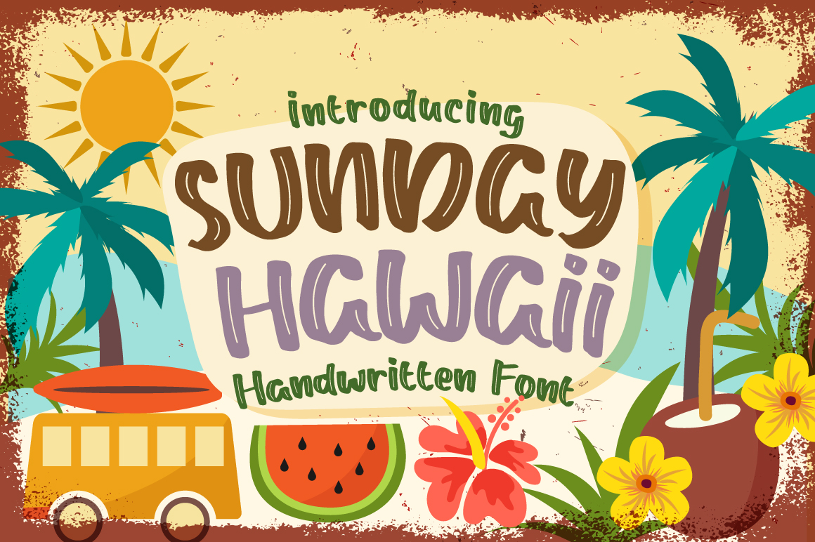 Sunday Hawaii Font: Summer Display Typography