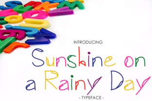 Sunshine on a Rainy Day Font: A Playful Display Typeface for Makers and Printables Sellers