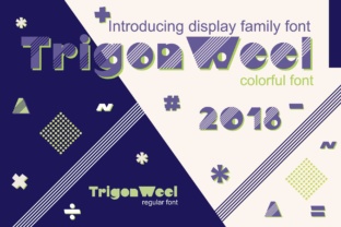 TrigonWeel Font: Geometric Color Typography for Digital Campaigns